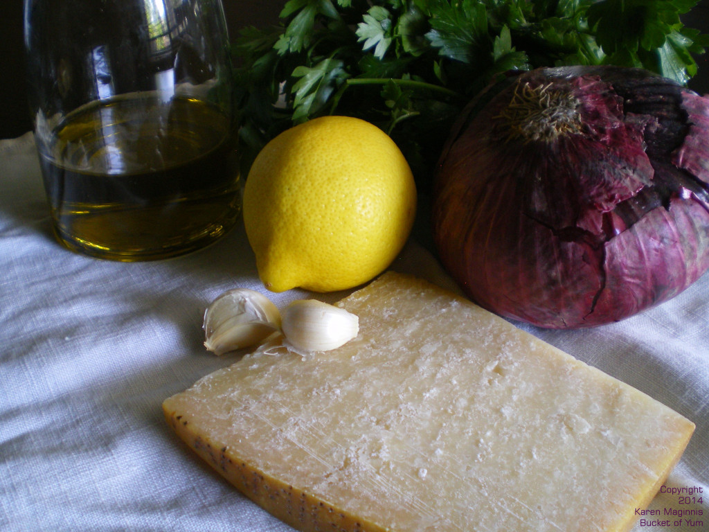 Parmesan, olive oil, lemon, parsley...what is not to love?